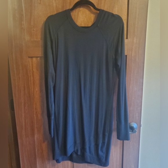 Athleta Black Long Sleeve Shirt Dress Medium - Picture 2 of 6
